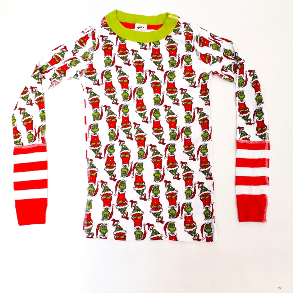 Hanna Andersson Dr. Suess Grinch PJ Top, Size 8